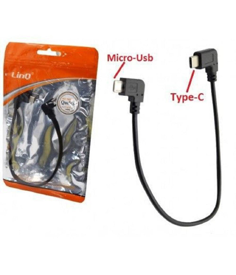 Cavo Adattatore Da Micro Usb Maschio A Type-c Maschio Angolare Cellulare Kl-9238         