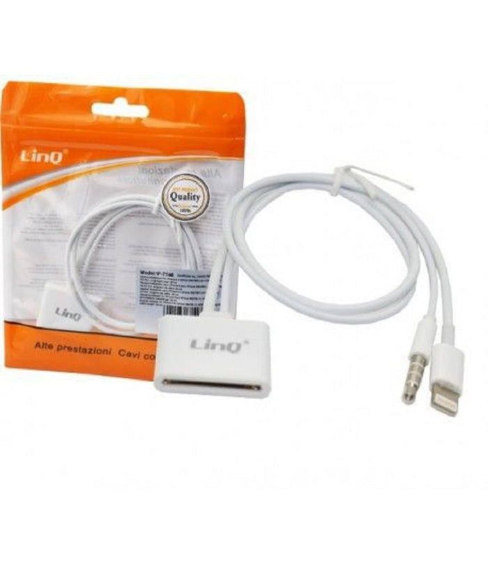 Cavo Adattatore Di Carica Per Iphone 30-pin Lightning + Jack Audio 3,5mm Ip-7746         