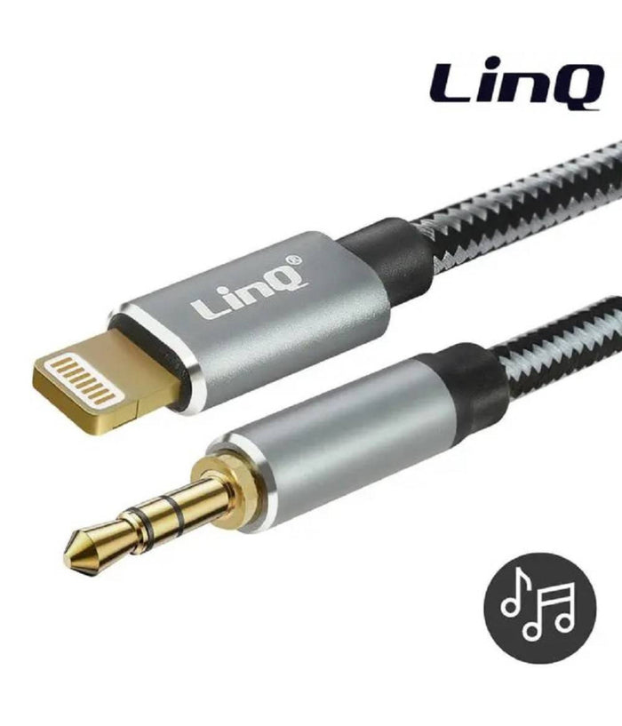 Cavo Audio Iphone Da Lightning A Jack Maschio Da 3,5 Mm Intrecciato 1,5 Mt A3522         