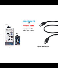 Cavo Dati Ricarica Usb A Mini Usb/v3 1.5 Mt 2100ma Per Mp3 Mp4 Ps Maxtech F-v001         