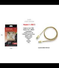 Cavo Di Ricarica Per Iphone Ipad 5volt-2000ma 1mt Alta Velocità  Usb Maxtech F-ip013         