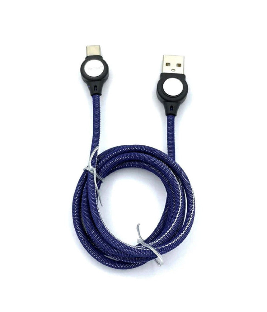 Cavo Di Ricarica Rapida Per Android Attacco Type-c A Usb 2.0 Con Luce 1mt Q-t51b         