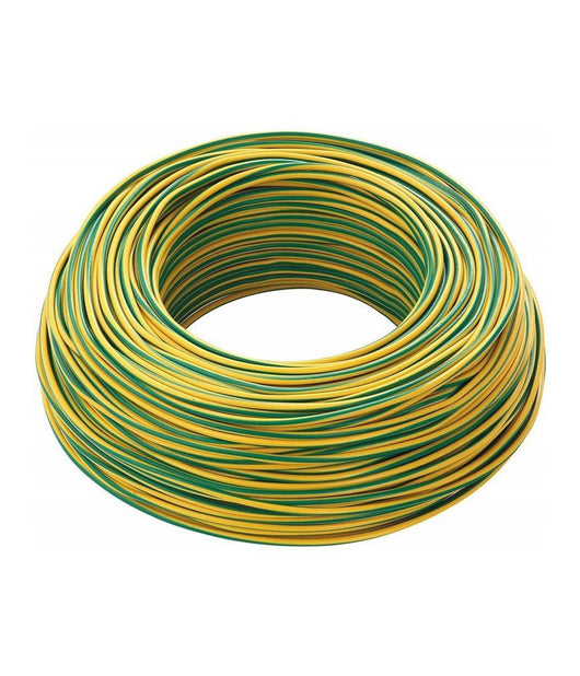 Cavo Giallo Verde 100 Mt Isolato Unipolare 1x1,5 Antifiamma Materiale Elettrico         