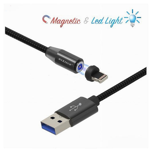 Cavo Lightning 1mt Usb Intrecciato Magnetico Ricarica Ipad Iphone Maxtech F-ip026         