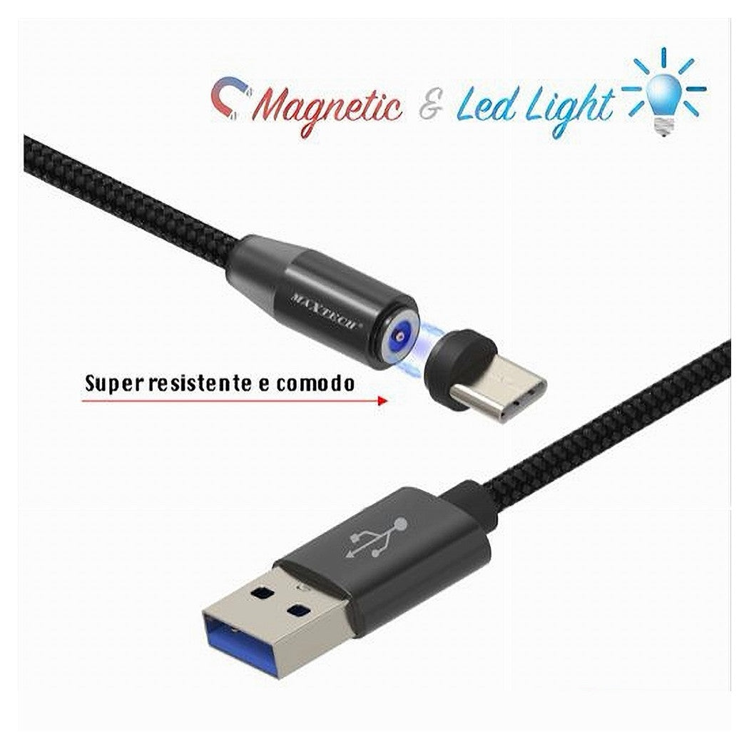 Cavo Magnetico Ricarica Dati Per Huawei 1mt Connettore Type-c Maxtech F-tc012         