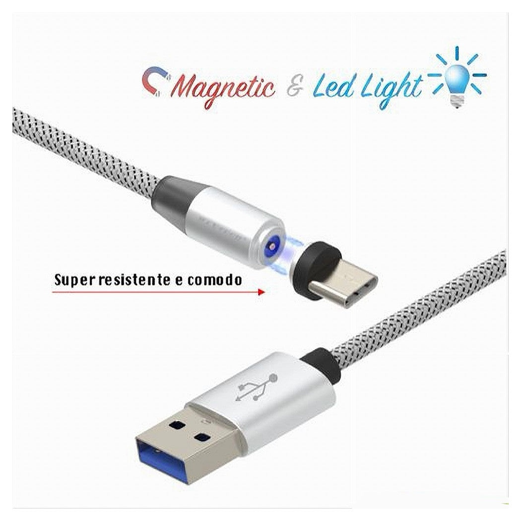 Cavo Magnetico Ricarica Dati Per Huawei 1mt Connettore Type-c Maxtech F-tc012         