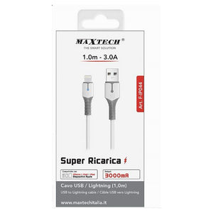 Cavo Per Dati Super Ricarica Usb Lightning 3a 1 Mt Per Iphone Ipad Ipod F-ip044         