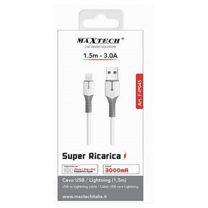 Cavo Per Dati Super Ricarica Usb Lightning 3a 1.5mt Per Iphone Ipad Ipod F-ip045         