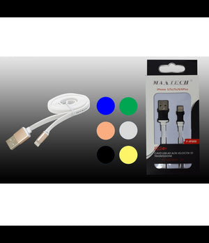 Cavo Per Iphone 5 5s 5c 6 6 Plus 1mt Da Lightning A Usb Alta Velocita Maxtech F-ip009         