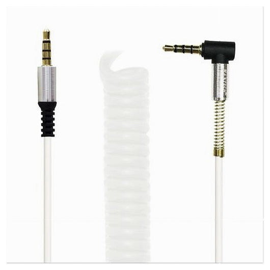 Cavo Prolunga Aux A Spirale Mini Jack Da 3,5 Mm Audio Angolo Retto 1 Mt Aux3-s1m         