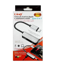 Cavo Ricarica Adattatore Audio 2 In 1 Lightning Cuffie Jack 3,5mm Iphone Ip-7789         