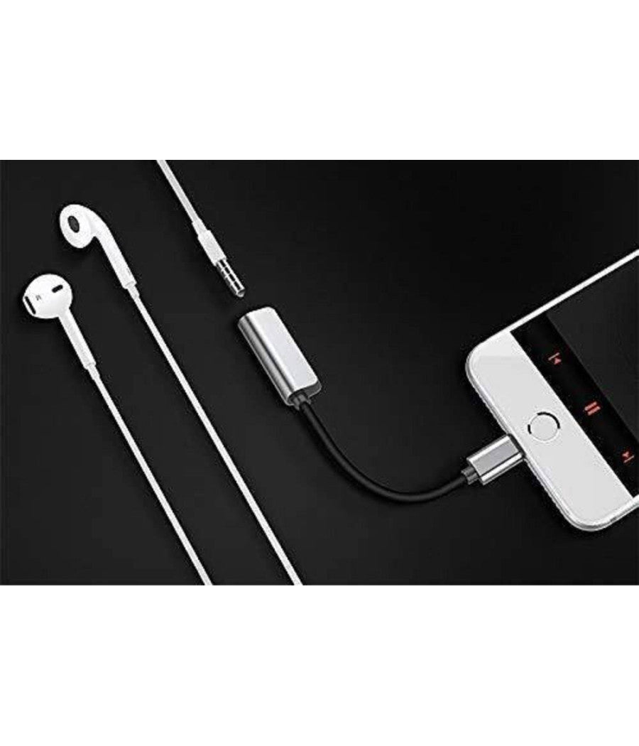 Cavo Ricarica Adattatore Audio 2 In 1 Lightning Cuffie Jack 3,5mm Iphone Ip-7789         