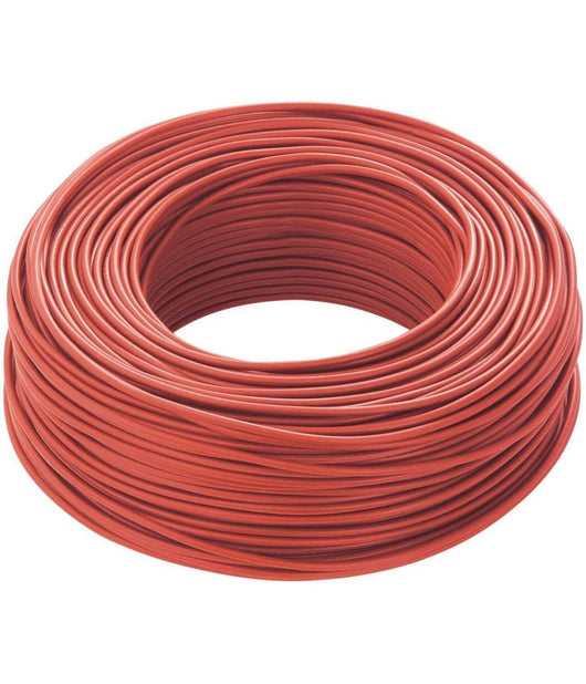 Cavo Rosso 100 Mt Isolato Unipolare 1 X 2,5 M2 Antifiamma Materiale Elettrico         