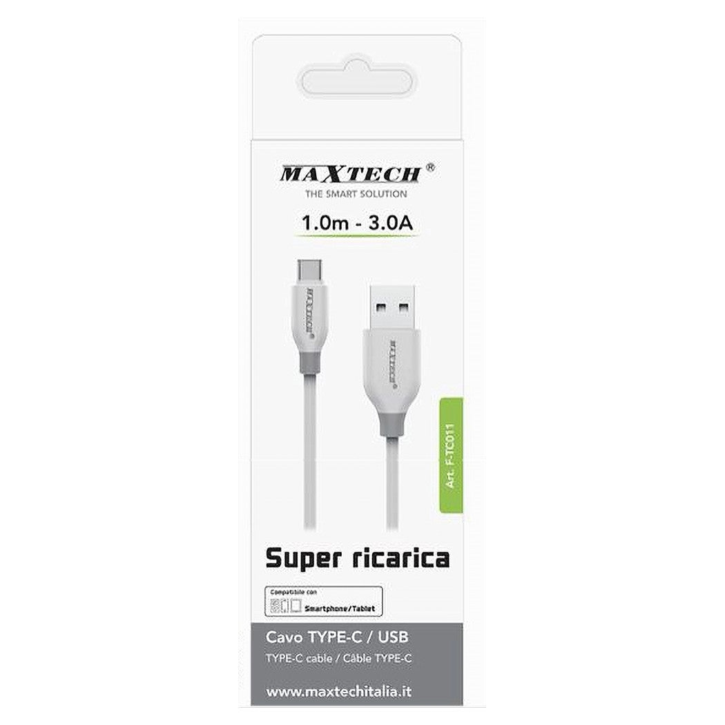 Cavo Type-c Usb 1 Metro 3 A Resistente Ricarica Dati Smartphone Maxtech F-tc011         