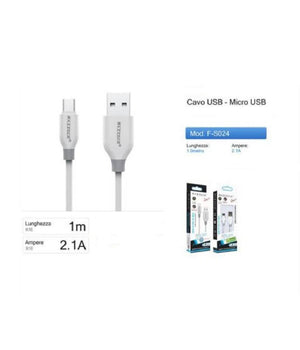 Cavo Usb A Micro Usb 2.1a Ricarica Veloce Dati Filo Ultra Resistente 1 Mt F-s024         