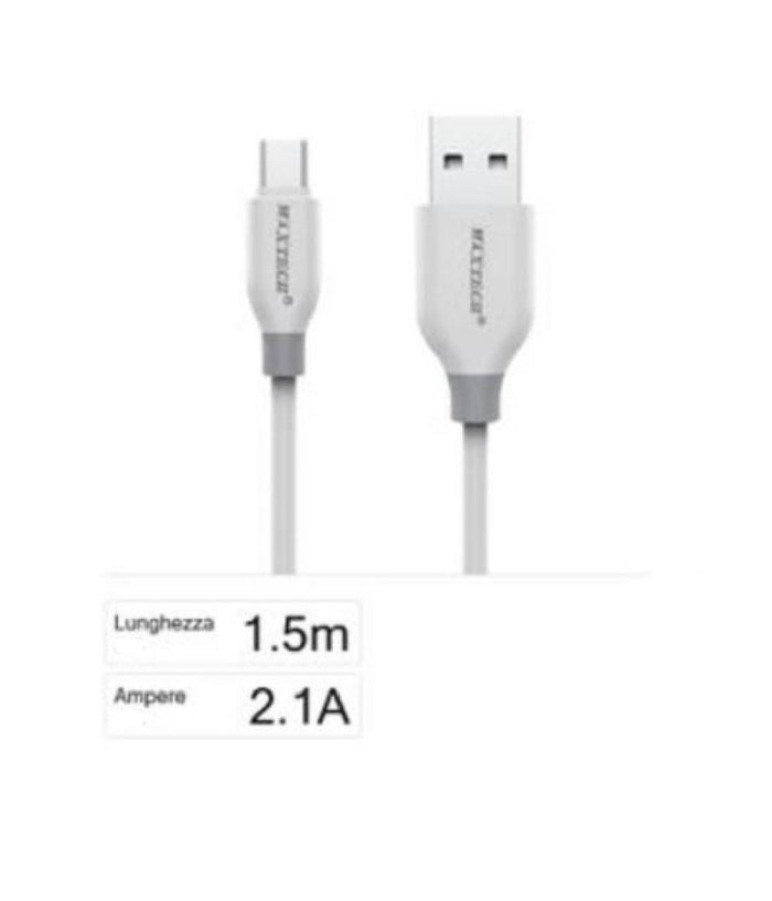 Cavo Usb A Micro Usb Sincronizzazione Dati Ricarica 2.1a 1.5mt Smartphone F-s029         