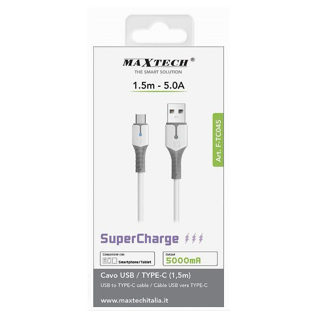 Cavo Usb A Type-c 1.5 Mt 5 A Supercharge Ricarica Dati Smartphone Tablet F-tc045         