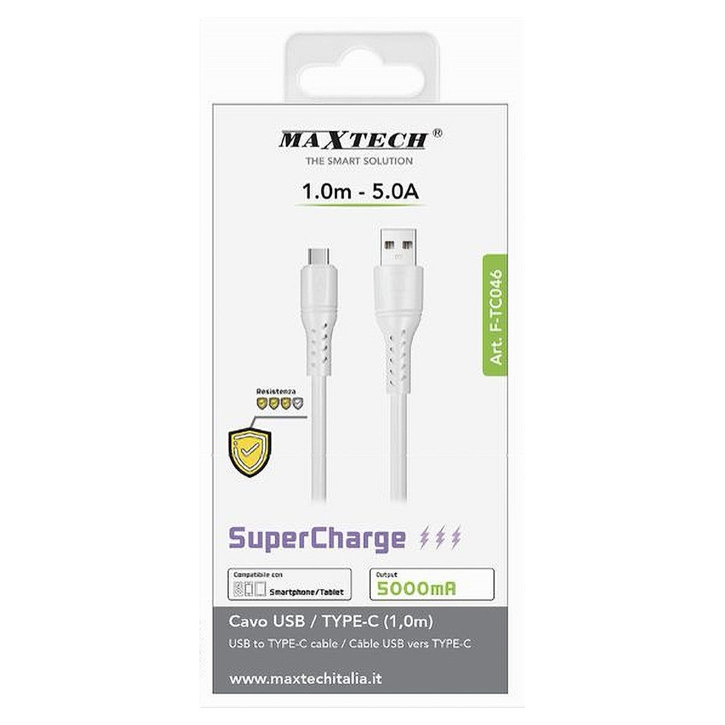 Cavo Usb A Type-c 1mt 5a Supercharge Ricarica Dati Resistente Smartphone F-tc046         