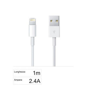 Cavo Usb Dati E Ricarica Per Iphone Ipod Ipad Lightning A Usb 1mt Maxtech F-ip019         