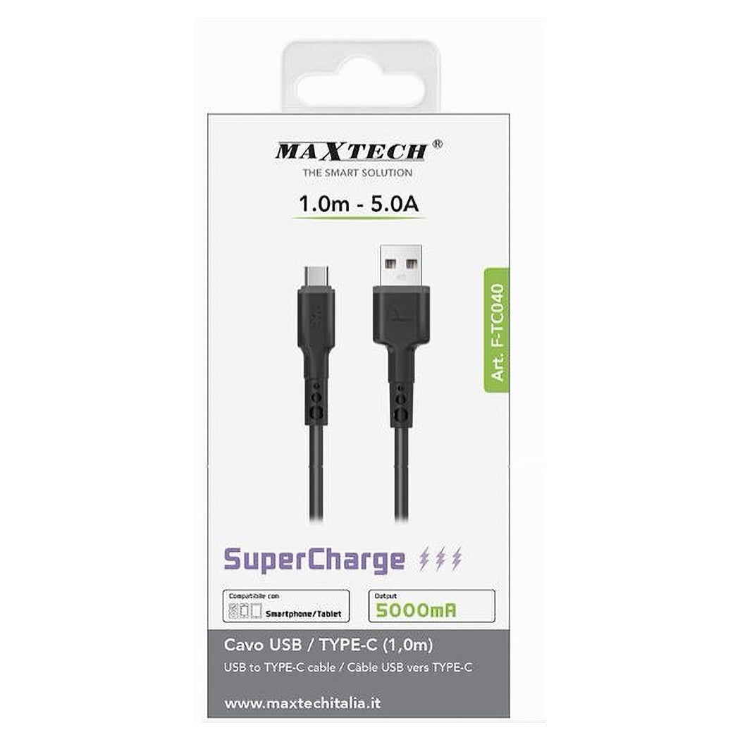 Cavo Usb / Type-c Dati Supercharge Ricarica 1 Mt 5 A Smartphone Tablet F-tc040         