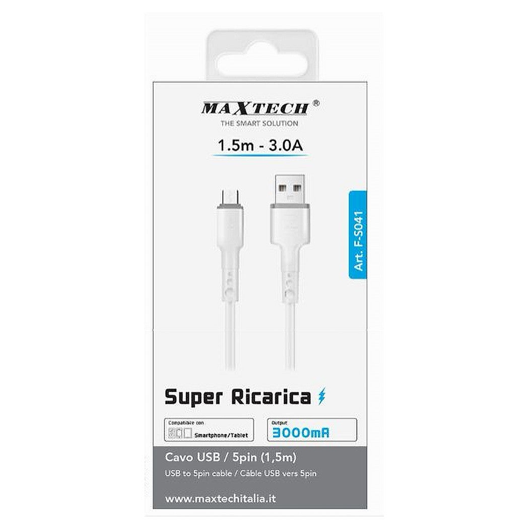 Cavo Usb/micro Usb 1.5mt 3 A Super Ricarica Trasferimento Dati Smartphone F-s041         