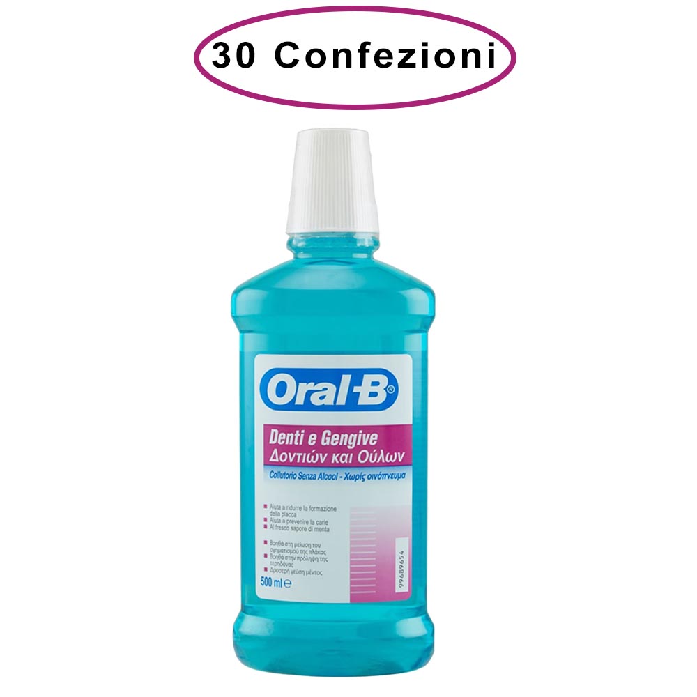 Oral b colluttorio denti & gengive con cetilpiridino cloruro 30 confezioni da 500 milliliters