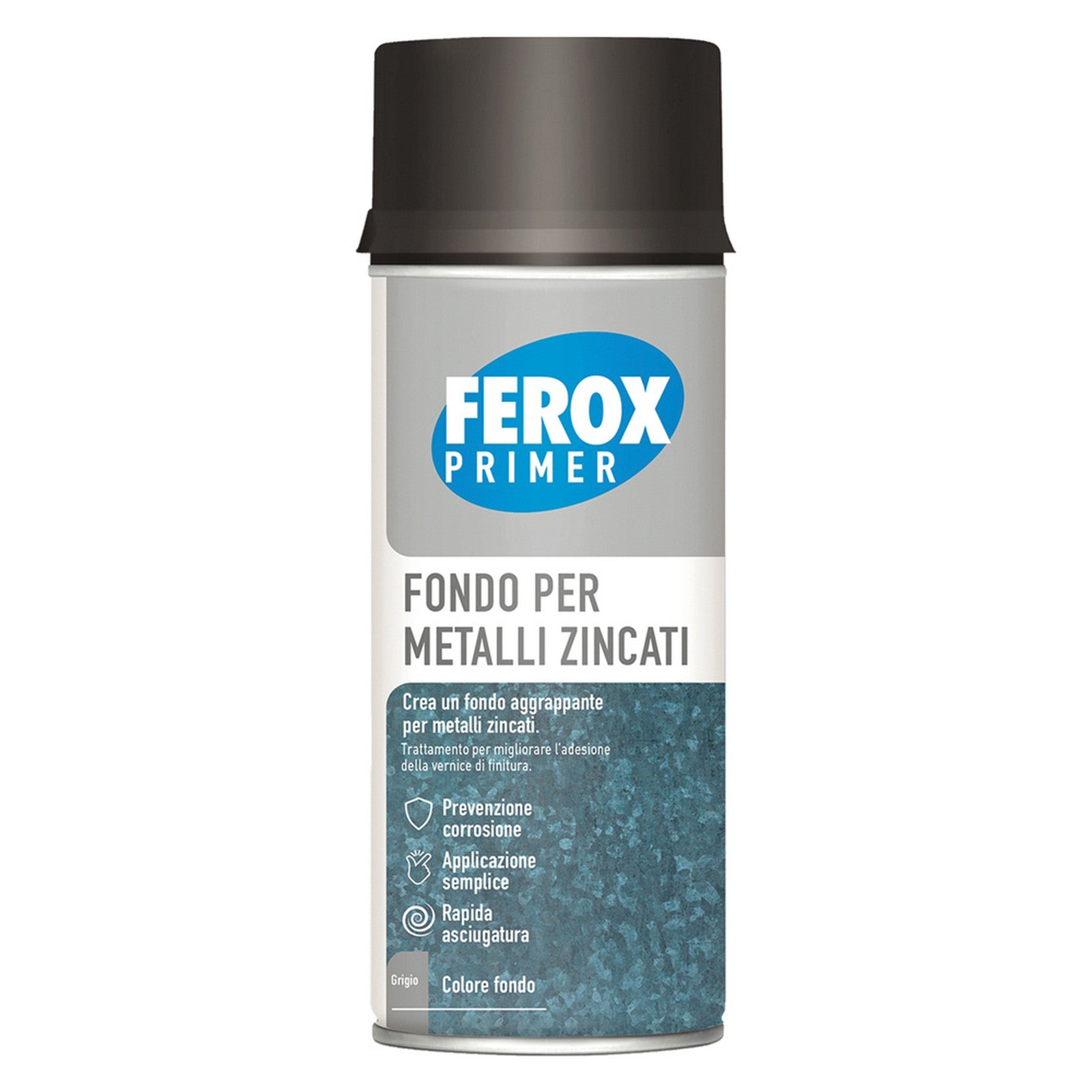 6pz ferox fondo aggrappante spray alluminio (fondo grigio scuro) 9200212nlm