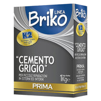 12pz cemento grigio in polvere 'briko k2' kg. 1 - scatola 9041620nlm