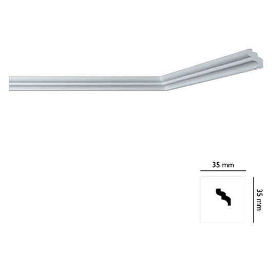 105pz cornice decorativa per soffitto mod. i735 - mm 35 x 35 cod:ferx.913126nlm