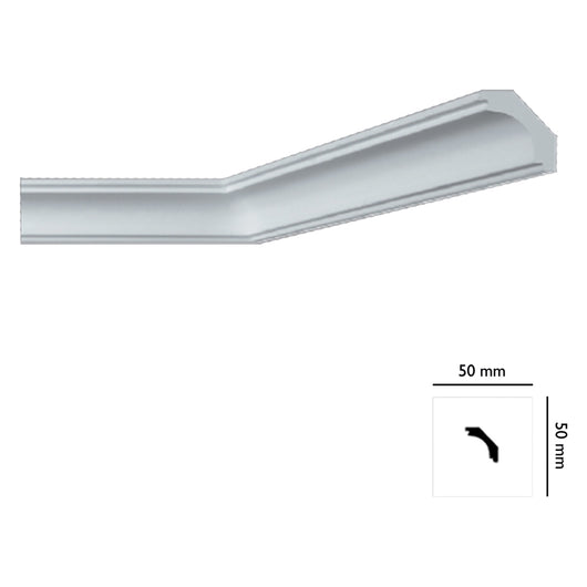 55pz cornice decorativa per soffitto mod. i707 - mm. 50x50 cod:ferx.913128nlm