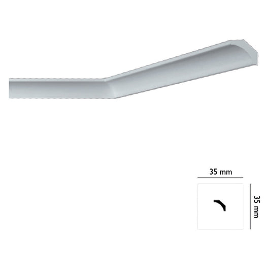 100pz cornice decorativa per soffitto mod. i705 - mm 35 x 35 cod:ferx.913122nlm