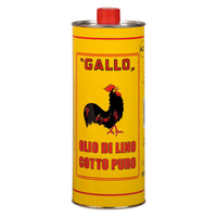 12pz olio di lino cotto puro lt 1 gallo 902376nlm