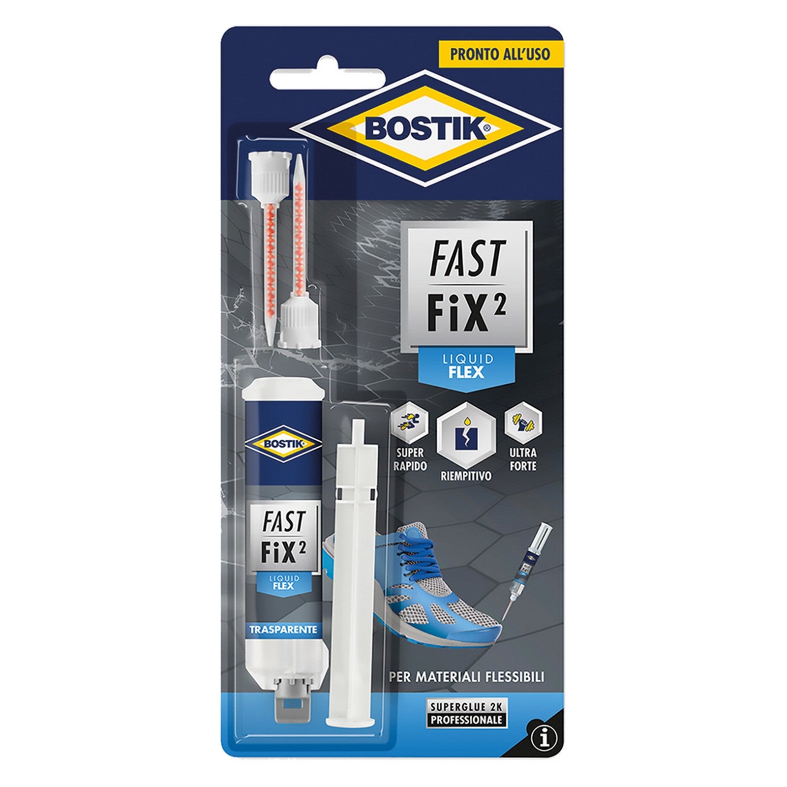 1blister adesivo di riparazione 'fast fix 2 flex' gr.10 - trasparente 9120182nlm