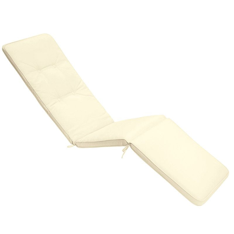 Cuscino da esterno per deckchair, 184x48 cm con bordino - Cuscino Da Esterno Per Deckchair, 184x48 Cm Con Bordino Colore Ecru Con Bordino Ecru