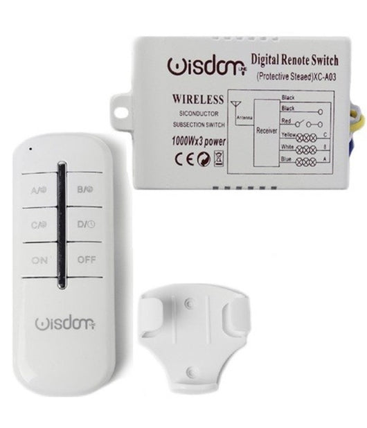 Centralina 3 Canali + Telecomando Wireless Wisdom Per Controllo Luci Led 1000wx3         