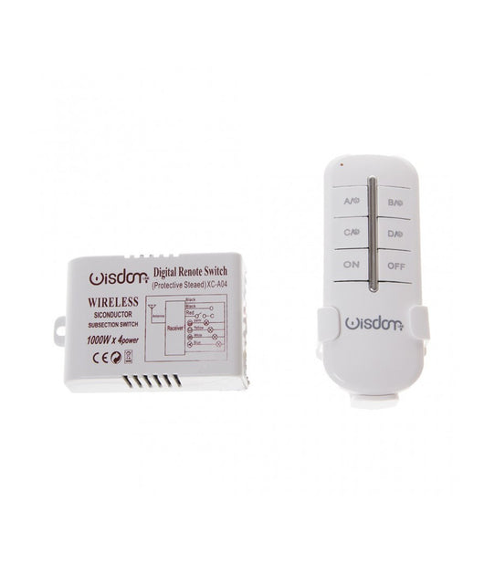 Centralina 4 Canali + Telecomando Wireless Wisdom Per Controllo Luci Led 1000wx4         