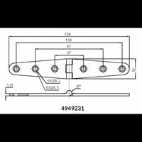 CERNIERA INOX MM.154X36