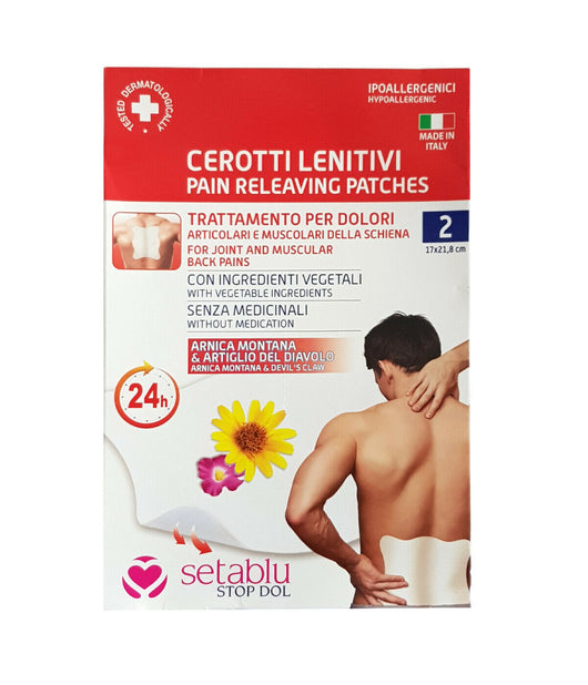 Cerotti Lenitivi Trattamento Dolori Arnica Salice Artigli Del Diavolo 17x21.8cm         