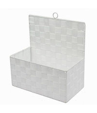 Cestino Porta Oggetti Cesto In Tessuto Bianco Organizer Multiuso Per Casa 79091         