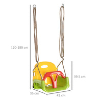 Altalena per Bambini 9-36 Mesi 42x33x120-180 cm in PP e PE con Corda