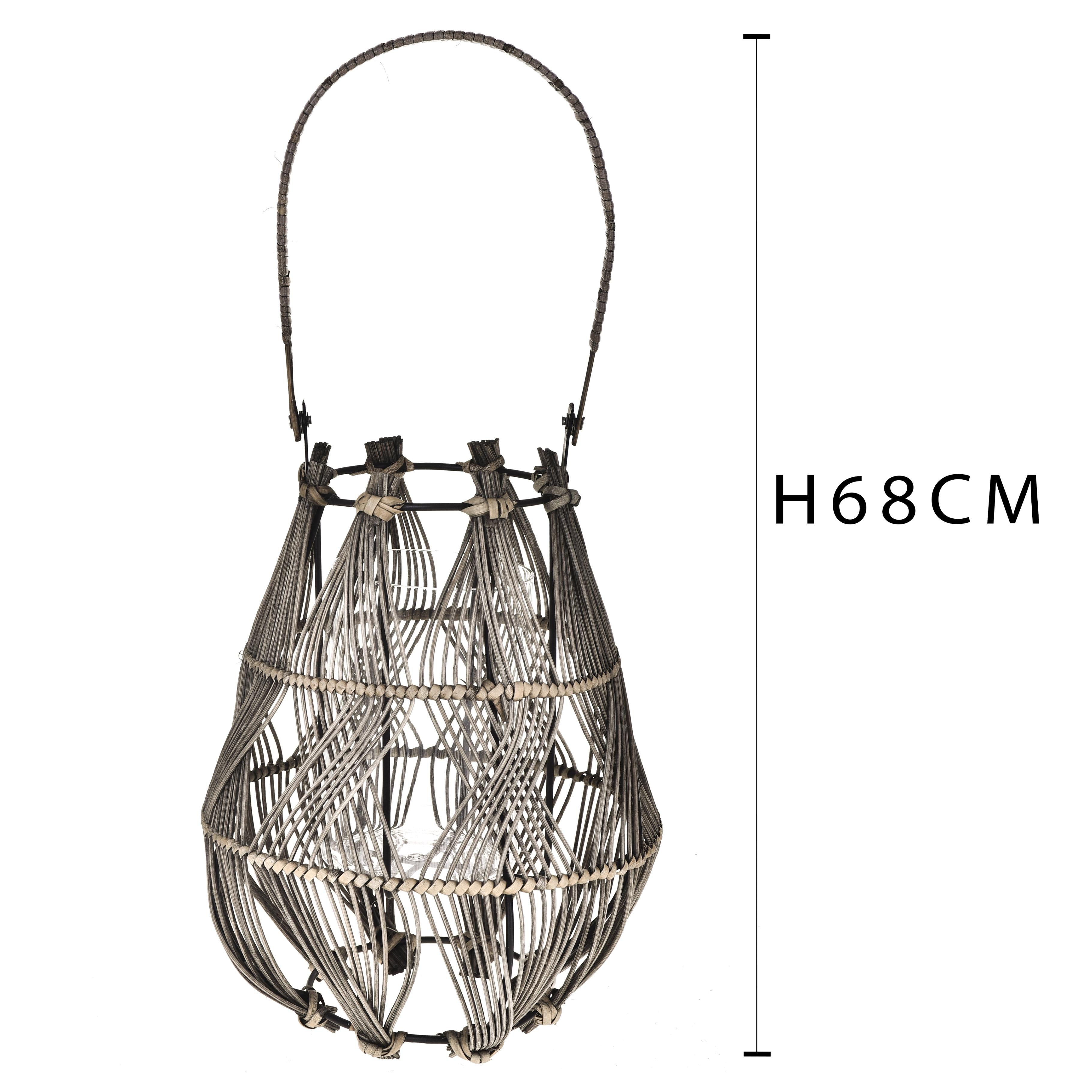 Lanterna in Rattan H 42 cm