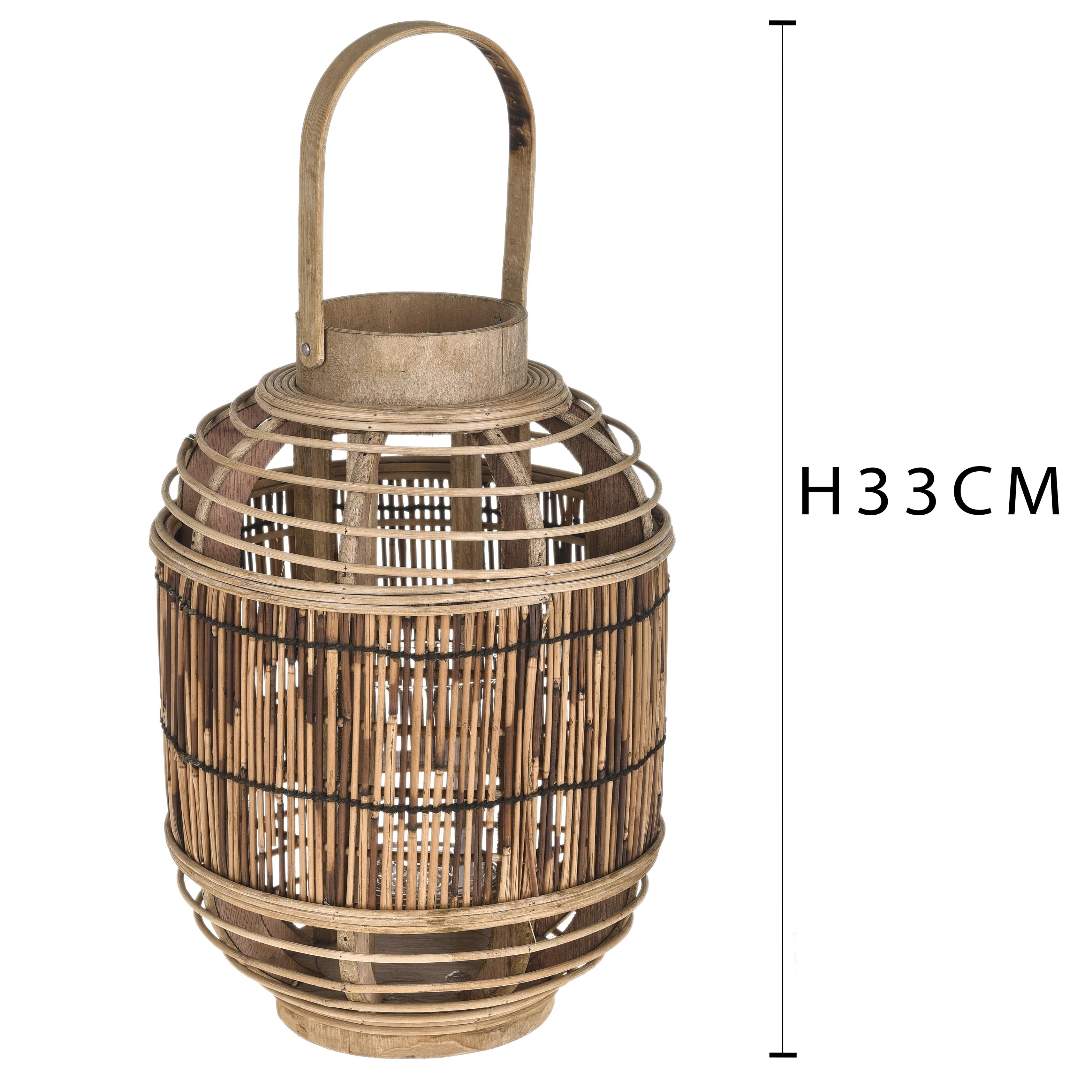 Lanterna in Rattan H 33 cm