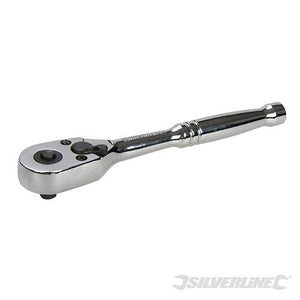 Chiave a cricchetto Silverline in acciaio con sgancio meccanica 1/4" / 62 Nm - Default Title