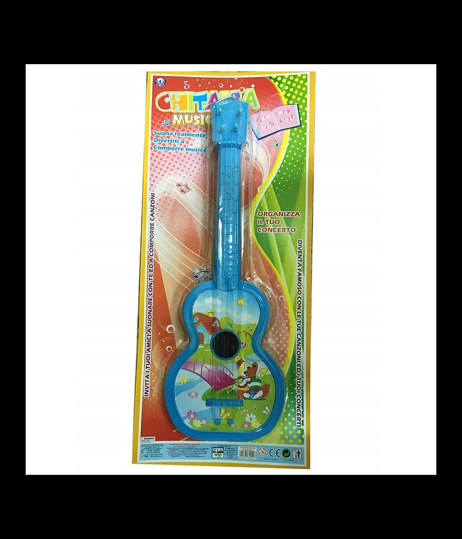 Chitarra Musicale 4 Corde Musica Giocattolo Bambini Strumento In Plastica         