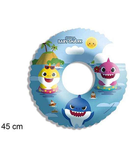 Ciambella Gonfiabile Baby Shark Mare Piscina Nuoto Per Bambini Salvagente 45 Cm         