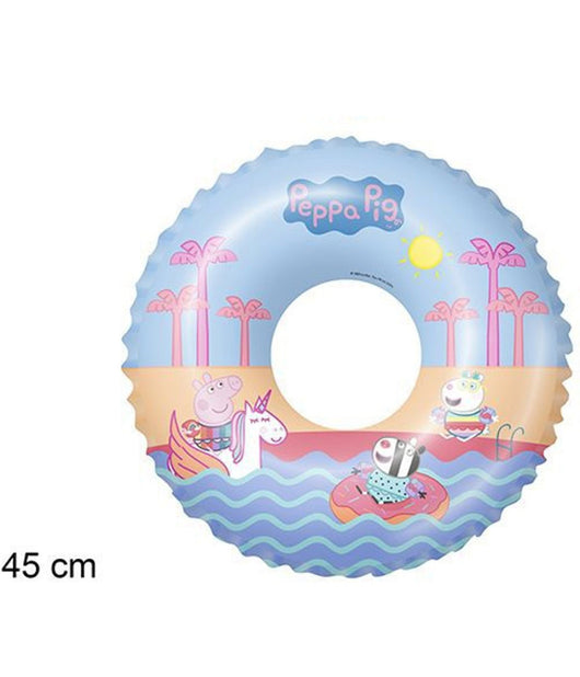 Ciambella Gonfiabile Peppa Pig Mare Piscina Nuoto Per Bambini Salvagente 45 Cm         