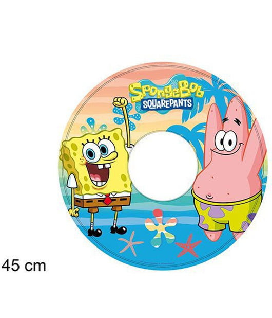 Ciambella Gonfiabile Spongebob Mare Piscina Nuoto Per Bambini Salvagente 45 Cm         