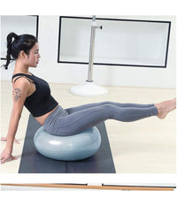 Ciambella Palla Gonfiabile Allenamento Esercizio Yoga Pilates Con Pompa Grigio         