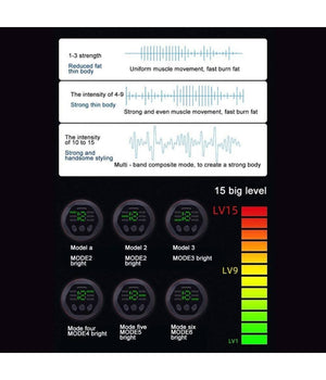 Cintura Addominale Allenamento 6 Modalità  Trainer Elettrico Dimagrante Massaggio         