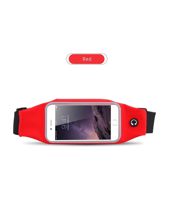 Cintura Con Tasche Zip Sport Belt Marsupio Porta Smartphone Cellulari 4,7"         